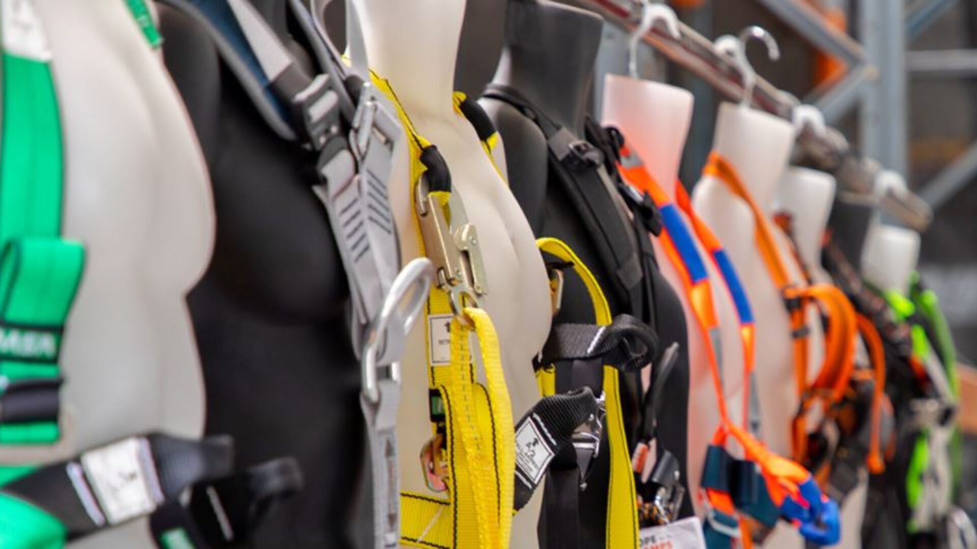 Harnesses on display at HSE Sydney.